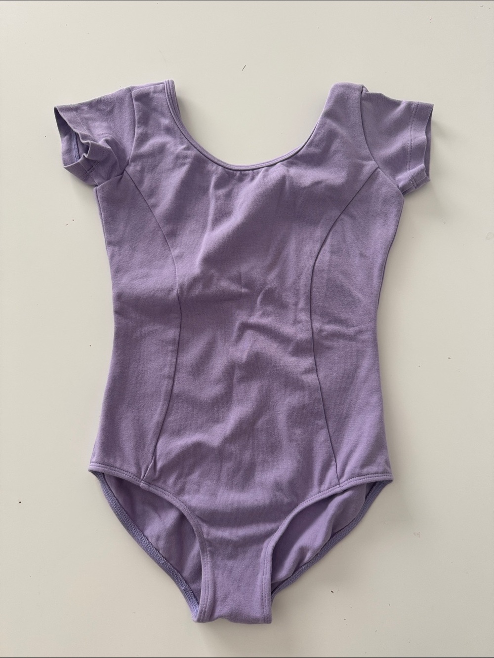 Mirella Kids Short Sleeve Leotard in Lavender size 6/7 yr
